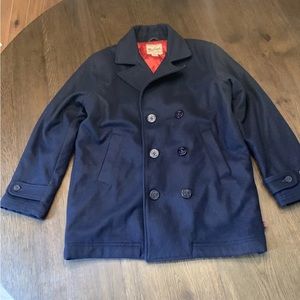 Woolrich Vintage Wool Navy Peacoat Size Small (24 Inches Wide)